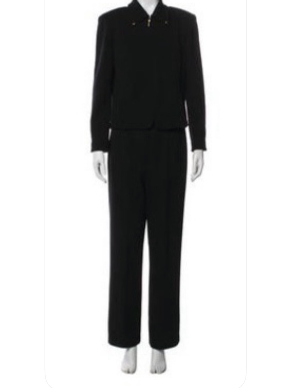 St John Collection Black Women's Tailored Knit Pants - Classic Professional
